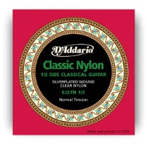 D’Addario Classic Nylon ½ Size Classical Guitar Strings EJ27N ½ Normal
